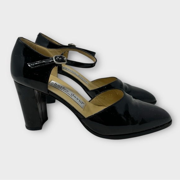 Charles David Patent Leather Mary Jane Block Heels Black Size 7 - Picture 1 of 8